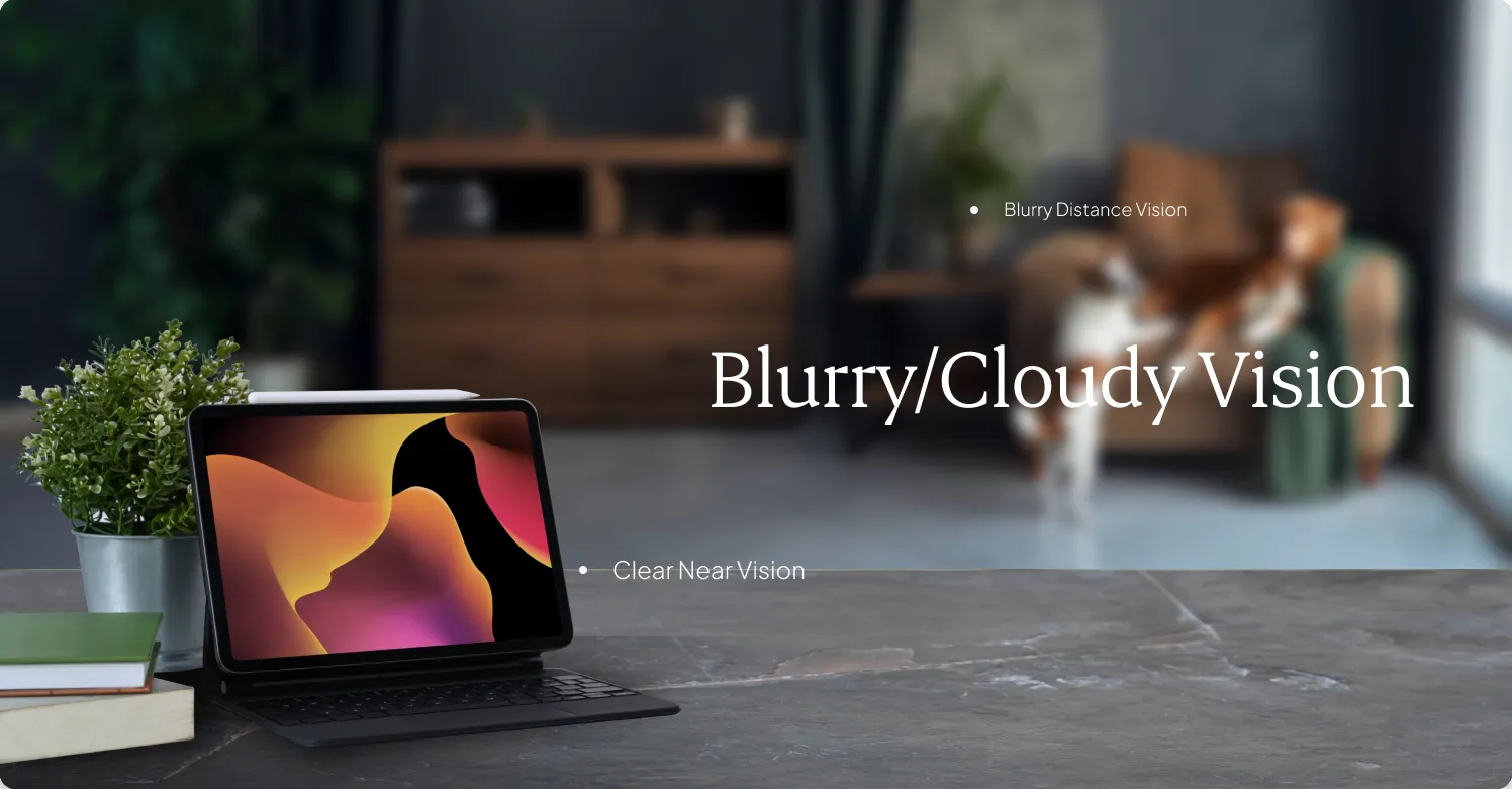 burry or cloudy vision