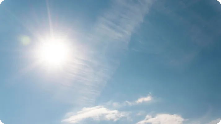 image of sky with glaring sun